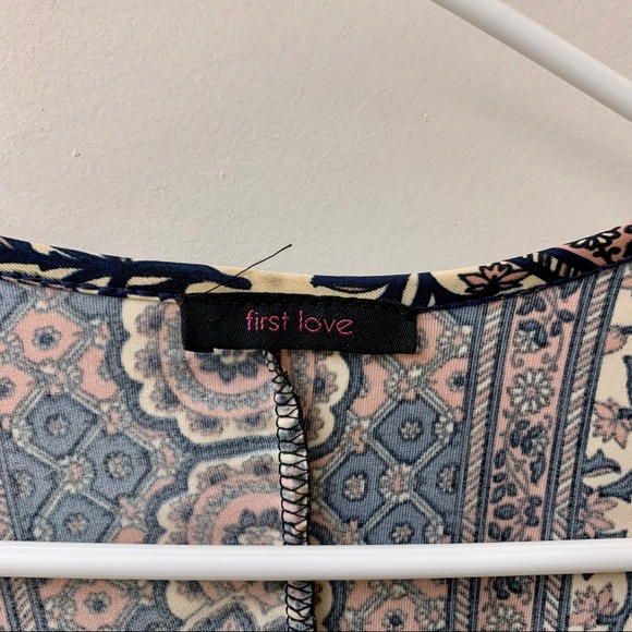 blue, pink, & white patterned dress - Picture 4 of 4